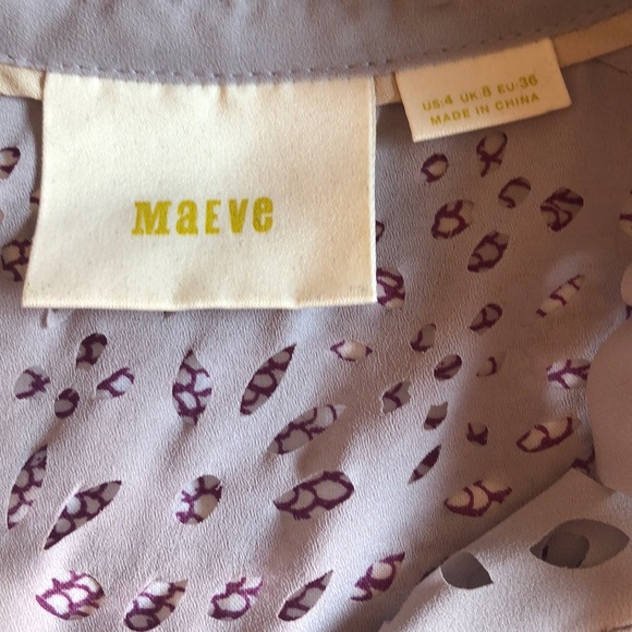 Anthropologie MAEVE lasercut tie front tank blouse - Picture 5 of 7